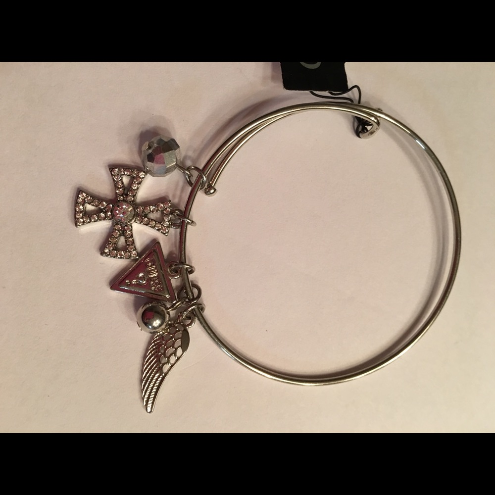 NWT Guess bracelet bangle with slide charms